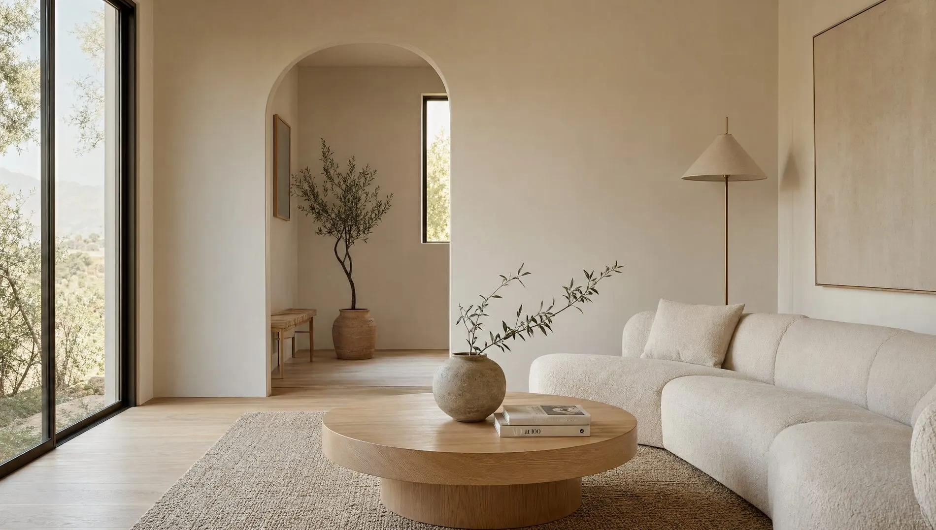 L Square ADU living room in Orange County